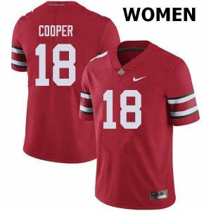 Women's Ohio State Buckeyes #18 Jonathon Cooper Red Nike NCAA College Football Jersey Anti-slip NPE1644LW